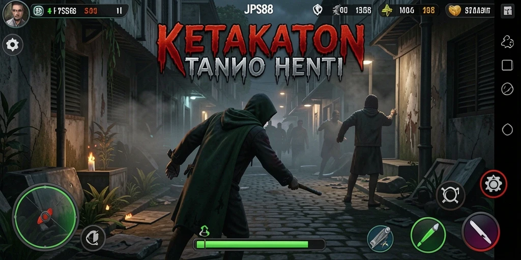 Gameplay seram JPS88 dengan suasana mencekam.