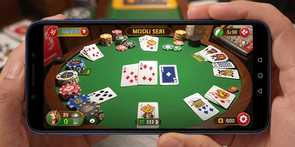 Screenshot permainan Gaple yang menarik dan interaktif.
