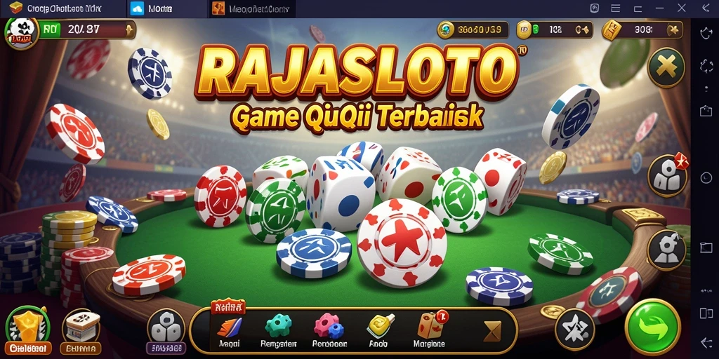 Gameplay seru QiuQiu dalam RAJASLOTO yang mendorong persaingan antar pemain.
