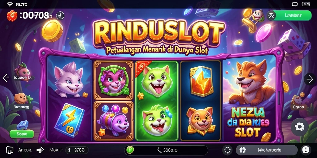 Tangkapan layar gameplay RINDUSLOT menampilkan aksi petualangan seru.