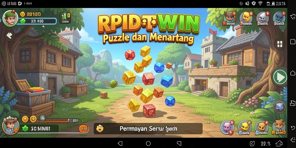 Tampilan gameplay RPIDWIN yang menantang dan penuh warna.